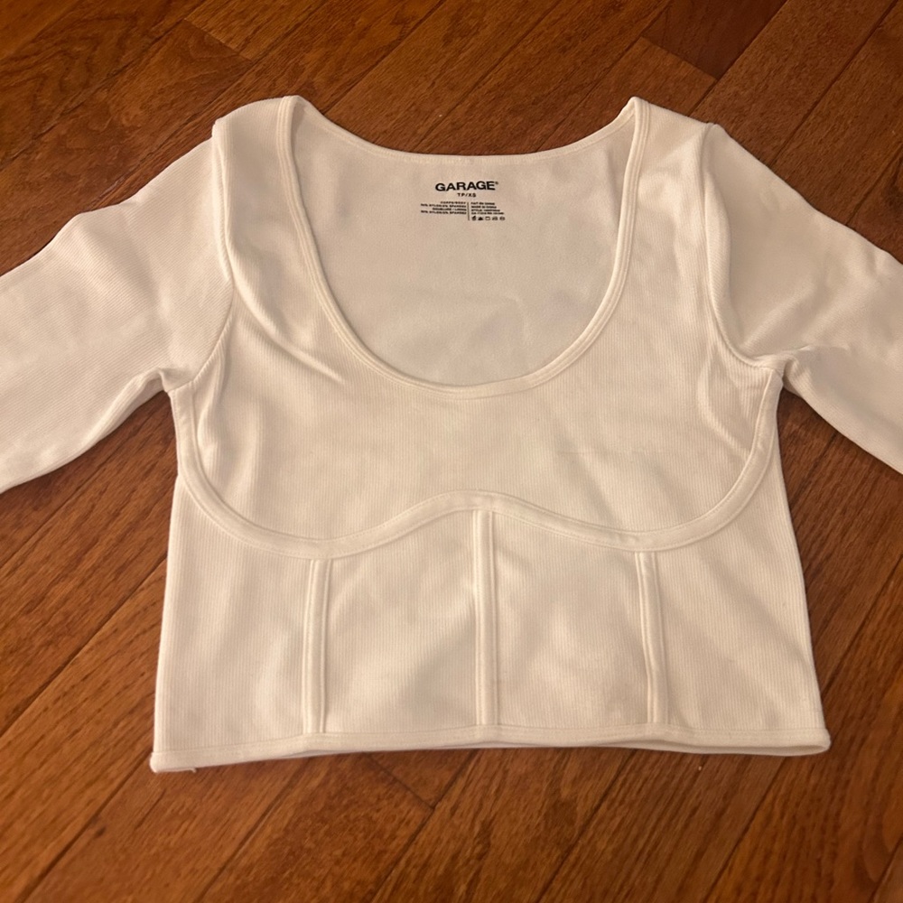 Garage Long Sleeve Crop Top